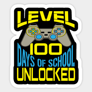 Level 100 completed 100 days of school unlocked Sticker